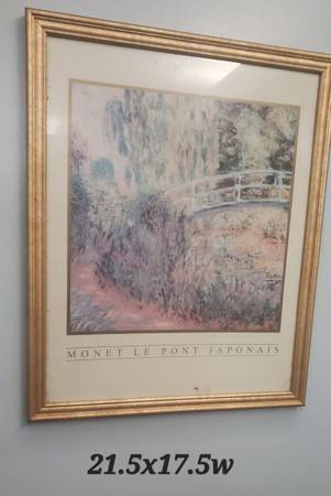Framed Prints Glass front Monet reprint 1