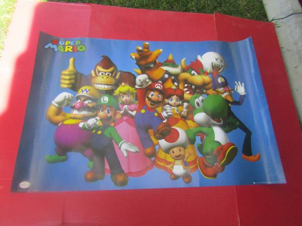 WALL DECOR POSTER SUPER MARIO 24" x 36" WITH OFFICIAL NINTENDO SEAL 1
