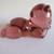 Fenton Pink Cranberry Bear paperweight 2 thumbnail