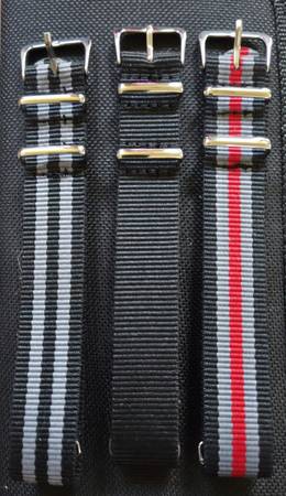 NEW 18mm Nato Watch bands $10.00 each.
 1