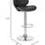 2 Bar Stool Blk Elegant PU Leather Modern Adjustable Swivel Barstools 10 thumbnail