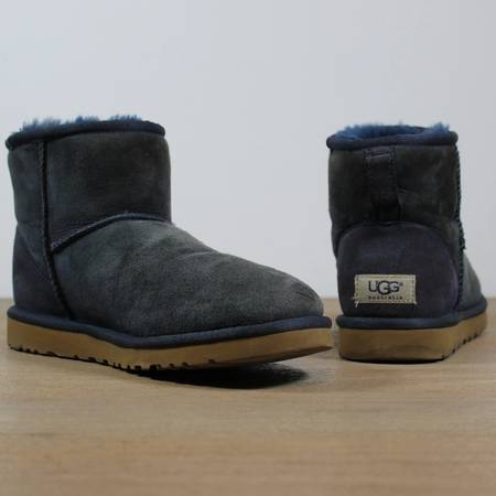 UGG Classic Mini Navy Suede Boots 1