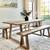 6FT X 3FT Solid Wood Rustic Farmhouse Dining Table 7 thumbnail