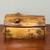 Vintage Burl Craft Solid Log Wood Jewelry Treasure Box Chest 1 thumbnail