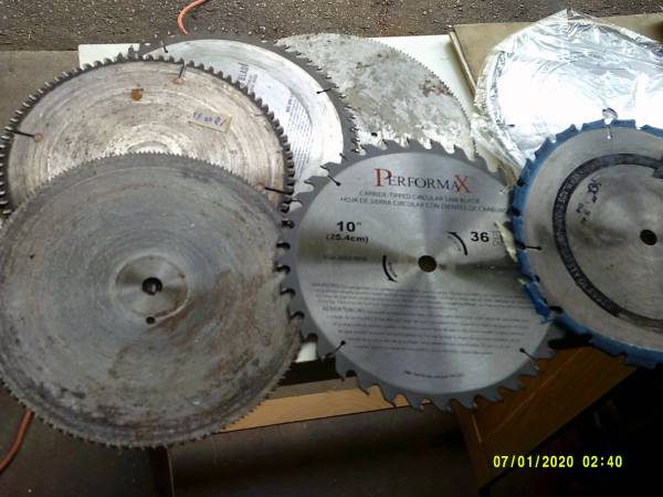 10" saw blades.7 ea 1