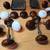 ANTIQUE DOORKNOBS - 10 SETS  - TIGER'S EYE BROWN+ 13 thumbnail