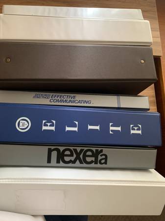 Various sized 3-ring binders with dividers and tabs 1