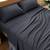 Bedsure 3 Piece Dark Gray Queen Sheet Set Cooling & Breathable 1 thumbnail