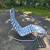 Mid Century Aluminum Webbed Rocking Recliner 2 thumbnail