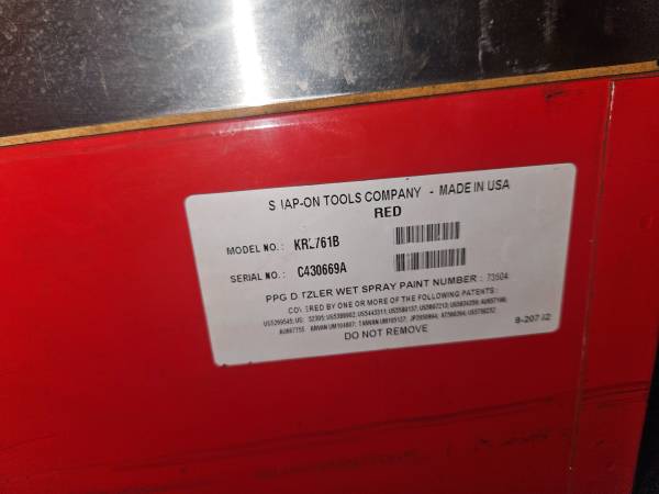 Snapon tool box 54" 1