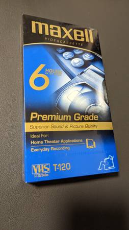 New Maxell 6-hr Blank VHS Tapes 1
