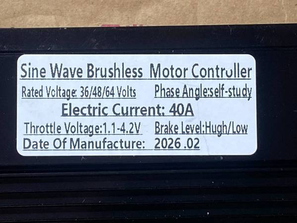 40a 64v SineWave EBike Controller 1