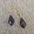 NEW Amethyst Drop Earrings with 18k Gold Earhooks 2 thumbnail