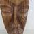African Hand Carved Wall Decor Folk Art Tribal Wooden Mask 20 1/2 Tall 3 thumbnail