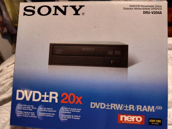 New  Sony + R 20 X DVD +RW/+R/RAM 1
