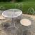 3 Old Ice Cream Parlor chairs and table 3 thumbnail