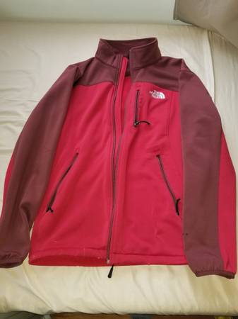 Northface Fleece Large Red Full Zippered Jacket 1