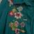 Johnny Was blouse, light teal/turqoise rayon with embroidery 3 thumbnail