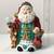 Large Vintage 2002 Santa Cookie Jar with Wine Stopper 10.5" Snowflake Globe CBK 3 thumbnail