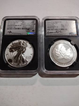 2019 Canada S$5 And W Eagle S$1 - Pride Of Two Nations Silver Coin Set 1