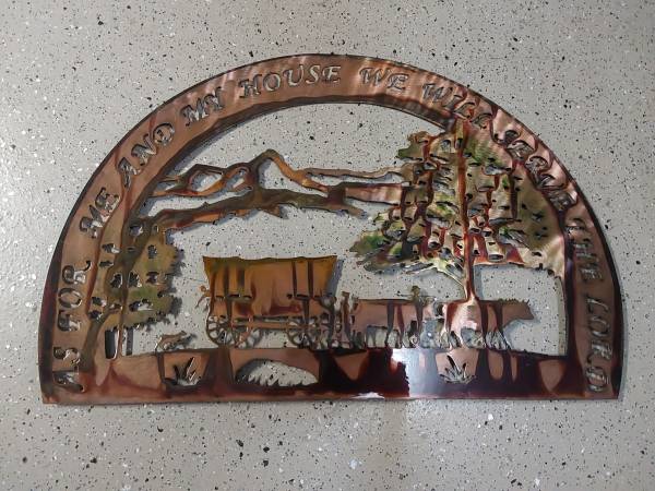 Metal Copper Western Wall Art 1
