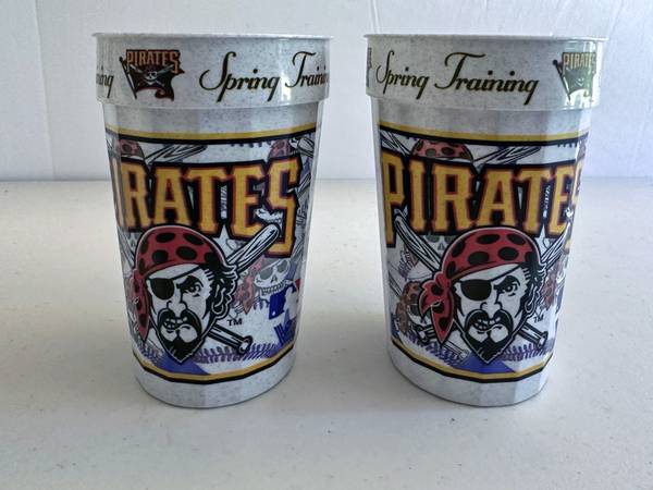 2 VINTAGE PIRATES SPRING TRAINING CUPS 1