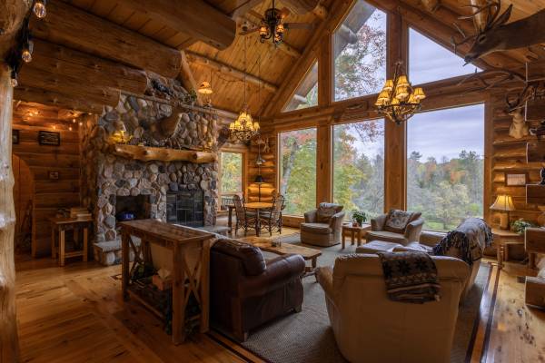 $790 / 6br - 5100ft2 - Book your Family vacation at beautiful river-front Edgetts Lodge! (Luther, MI)64037895754242121