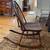 Small Antique Bow Back Windsor Rocking Chair with Unique Ball V Brace Back 2 thumbnail
