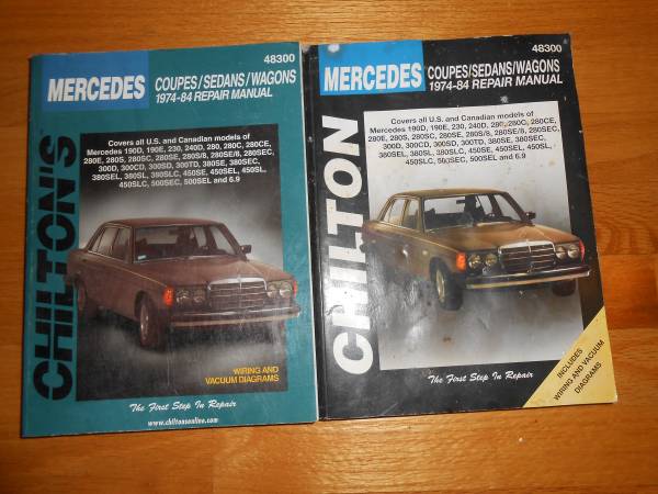 Chilton Haynes Repair Manuals books Mercedes-Benz 1968/1985