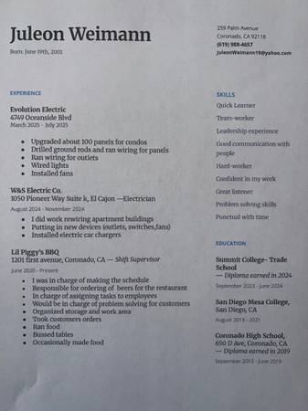 Electrician Apprentice 1