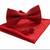 1  Set Elegant Red Bow Tie with Cufflinks 4 thumbnail