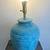 Vintage Teal Blue Plaster Table Lamp 7 thumbnail