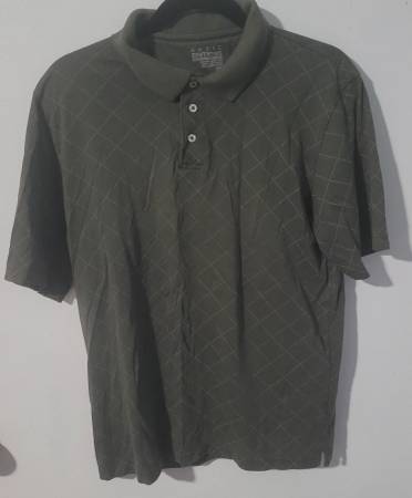 Vintage Basic Editions Gray Polo Shirt Short Sleeve Men's Medium M 1