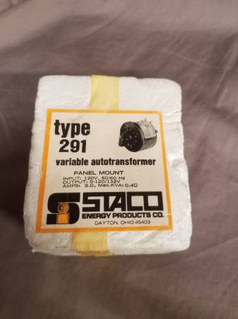 STACO Variable Autotransformer type 291 1