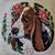 HANDMADE NEEDLEPOINT PILLOW WITH BASSET HOUND - VELVET BACKED 2 thumbnail