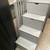 Gray Wood Bunkbed stairs with 4 built in drawers and bookcase shelf 9 thumbnail
