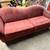 FREE 7’ Red Microsuede/fiber Soft Couch with Cushions (Needs Cleaning!) 10 thumbnail