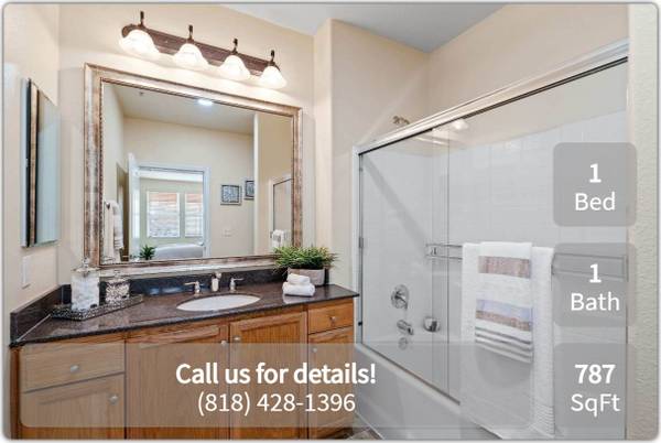 $2,340 / 1br - 787ft2 - ¡Confort y conveniencia en The Villagio! Lavadora y secadora en la unidad (Northridge - Cerca de CSUN)63701015968385122