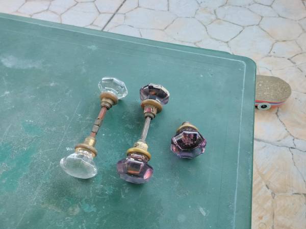 Vintage glass door knobs 1