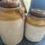 Set of 2 Ceramic Jug Canister Tea Coffee Bajrang Than Wood Lids Jars 4 thumbnail