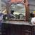 Dark Marble Top Wood Buffet Cabinet 1 thumbnail