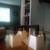 GENUINE CRATE & BARREL FOUR-LIGHT PENDANT WITH WHITE SHADES 3 thumbnail