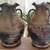 Gorgeous Pair of 4 Handled Art Pottery Vases Urns-Mottled Flambe Glaze 7 thumbnail