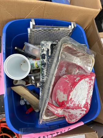 Paint brushes, paint and supplies 1