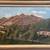 Fantastic Midcentury Mountain Cityscape Oil Painting by Flavia Maier 2 thumbnail