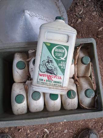 Motorcycle oil.  Quaker State 1