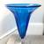 Blenko Art Glass 8721L Sapphire Blue Trumpet Vase 11" tall 6 thumbnail