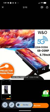 PROJECTOR PHONE *** Android 11 ** Brand New 1