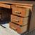 Mid Century Modern Executive Desk Mid Mod Finished Back Vintage 6 thumbnail