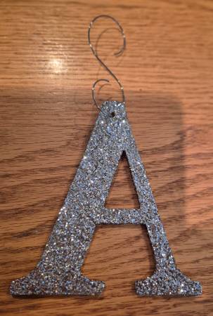 Initial "A" ornament 1
